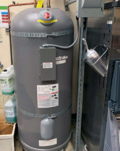 after photo of the football stadium water heater