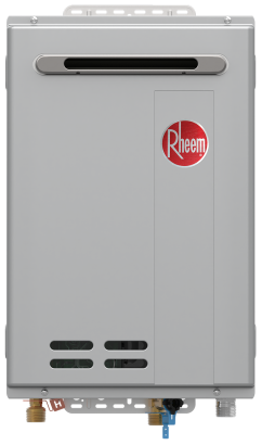 Rheem® RTG Series High Efficiency Non-Condensing Outdoor Tankless Gas Water Heater w/ Wi-Fi