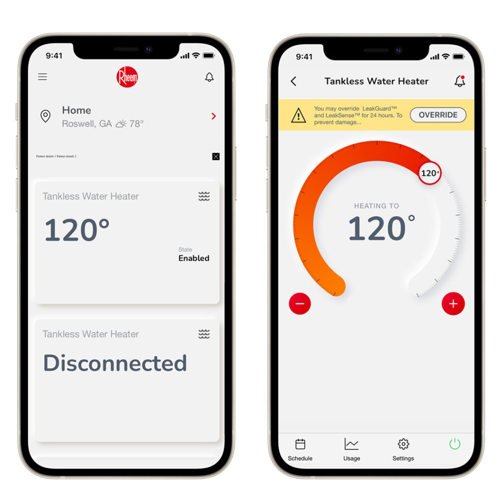 Explore LeakGuard in Tankless with RTGH Indoor WiFi Models Water