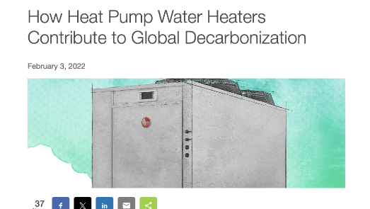 How Heat Pump Water Heaters Contribute to Global Decarbonization Blog