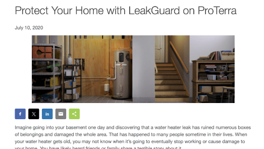 Protect Your Home With LeakGuard on ProTerra Blog