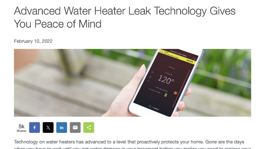 Advanced Water Heater Leak Technology Blog