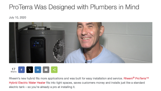 ProTerra Was Designed With Plumbers in Mind Blog