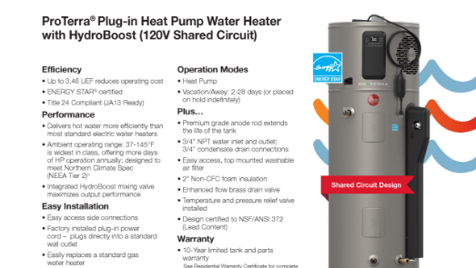 Plug-in With HydroBoost Spec Sheet