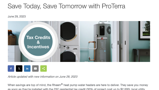 Save Today, Save Tomorrow With ProTerra Blog