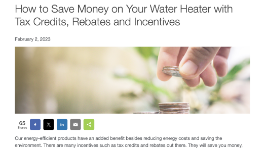 Save Money on Your Water Heater Blog