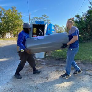 plumber giving back